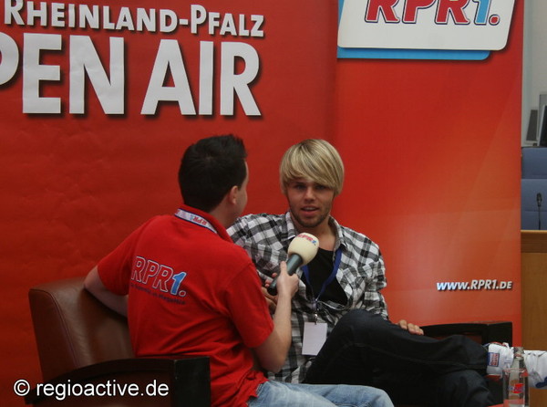 Daniel Schuhmacher bei der Pressekonferenz auf dem RPR1 Rheinland-Pfalz Open Air 2009